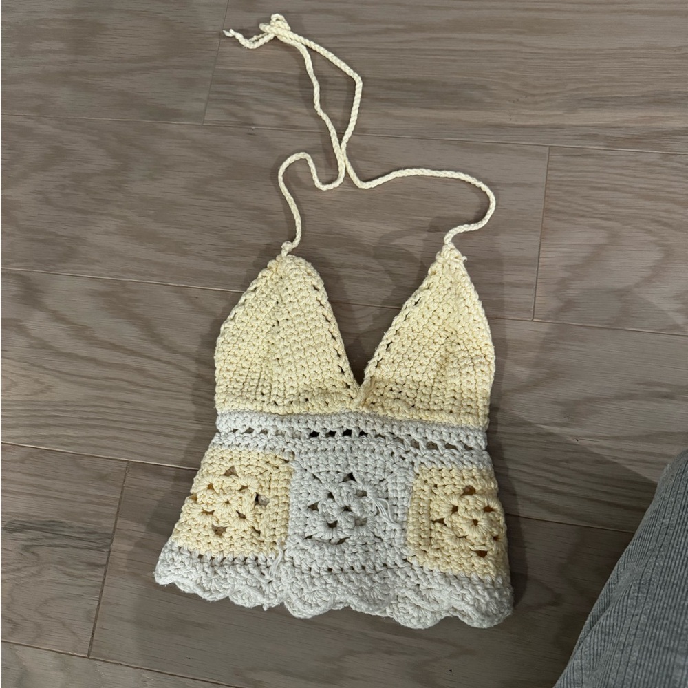 Handmade crocheted top